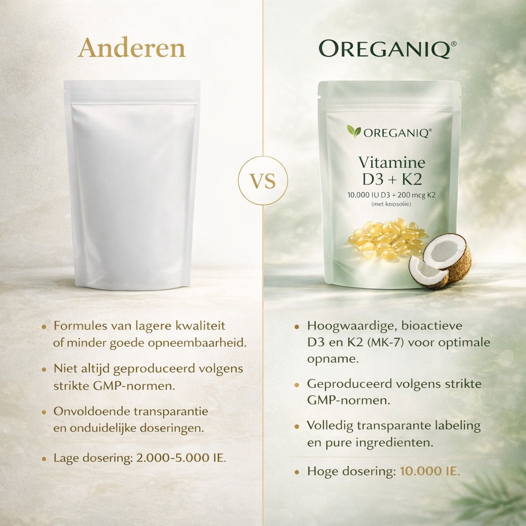 OREGANIQ™ Vitamine D3 + K2 High-Potency Softgels