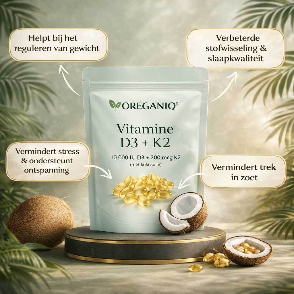 OREGANIQ™ Vitamine D3 + K2 High-Potency Softgels