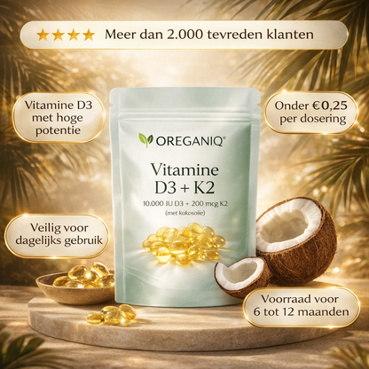 OREGANIQ™ Vitamine D3 + K2 High-Potency Softgels
