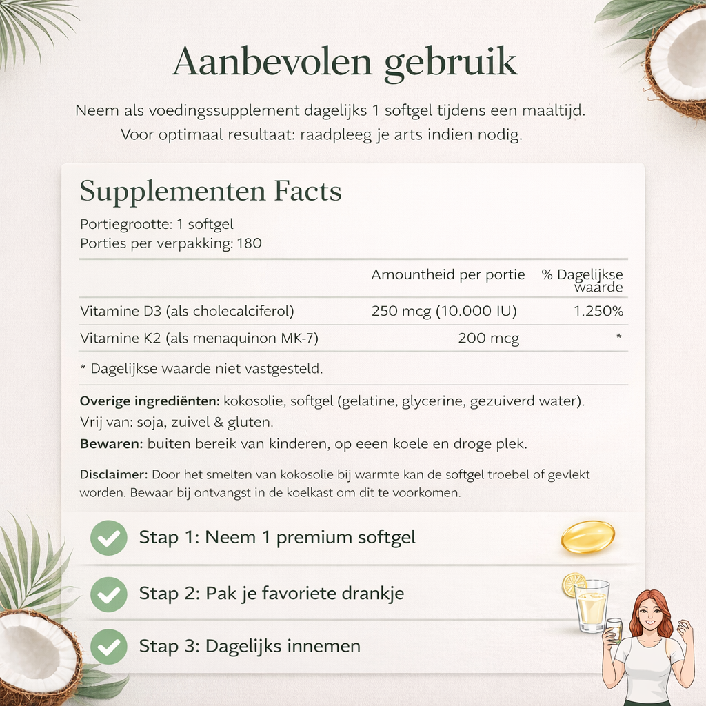 OREGANIQ™ Vitamine D3 + K2 High-Potency Softgels