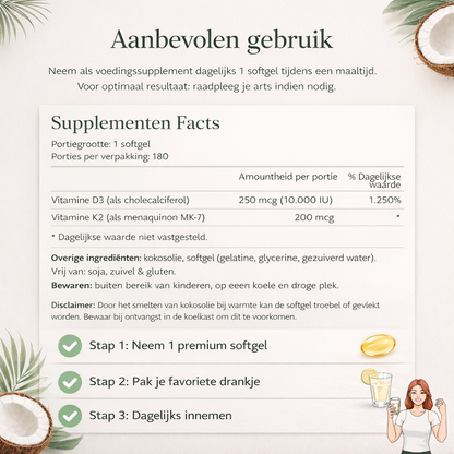 OREGANIQ™ Vitamine D3 + K2 High-Potency Softgels