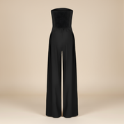 Rosalie Kensington | Women’s Strapless Wide-Leg Jumpsuit – Structured Bodice with Elegant Flowing Silhouette